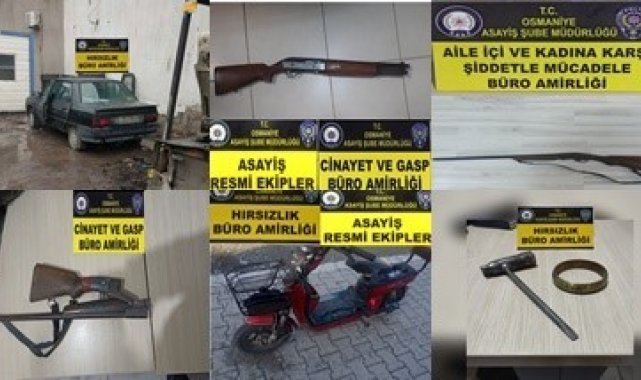 Osmaniye'de çeşitli suçlardan yakalanan 3 şüpheli tutuklandı