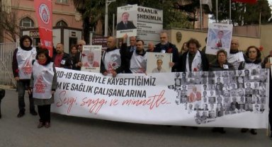 Pandemide ölen sağlık çalışanlarına anma