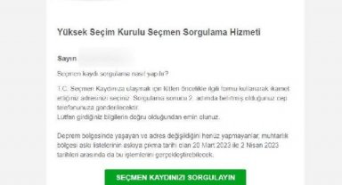 "Seçmen kaydınızı sorgulayın" tuzağı