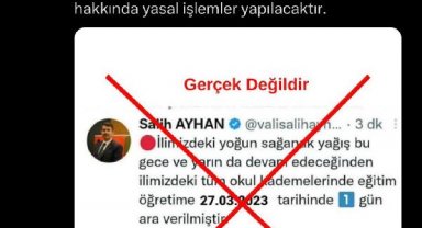 Sahte vali hesabı açıp, 'Şanlıurfa'da okullar tatil' paylaşımı yaptılar
