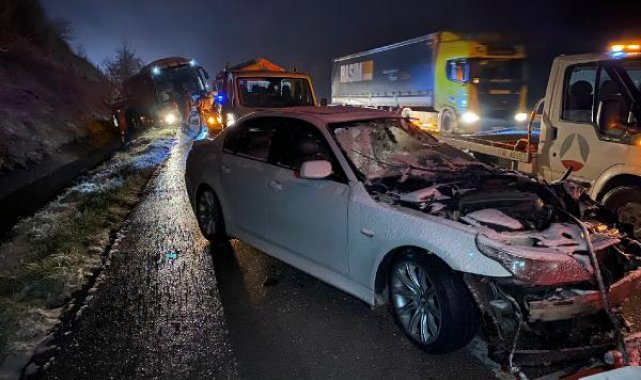 Samsun'da 13 aracın karıştığı kazada 8 kişi yaralandı