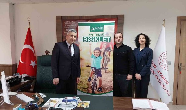 Samsun'da 55 okulda "En Temizi Bisiklet" projesi