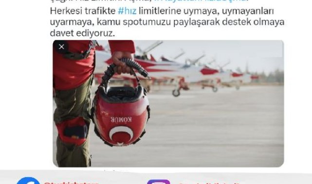 Ses hızını aşan Türk Yıldızları'ndan karayolunda hıza geçit yok