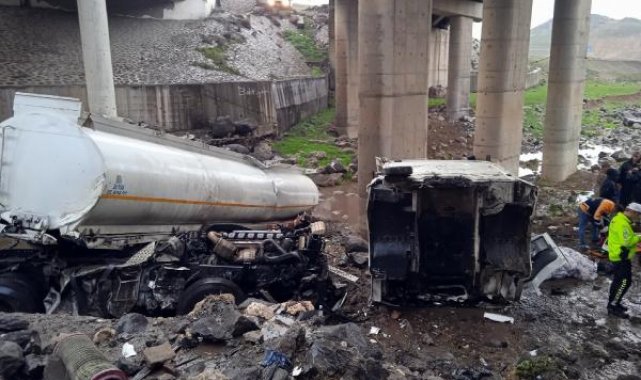 Şırnak'ta tanker köprüden uçtu: 1 ölü, 1 yaralı