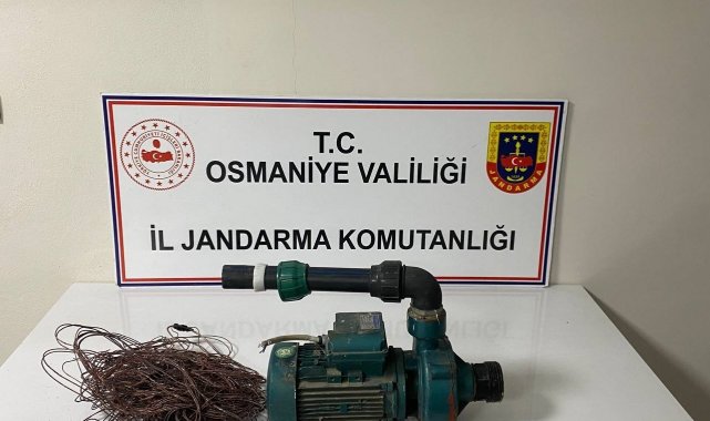 Su dinamosu çalan şüpheliler yakalandı
