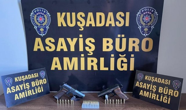 Şüphe üzerine durdurulan şahıstan silah ve uyuşturucu madde ele geçirildi