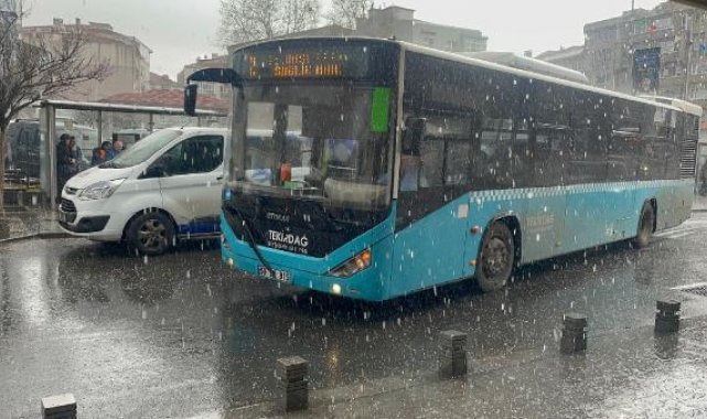 Tekirdağ'da dolu etkili oldu