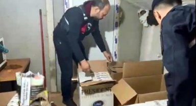 Tekirdağ'da kaçak sigara imalathanesine çevrilen eve operasyon