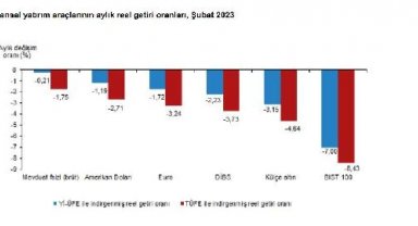 TÜİK: Şubatta en düşük reel kayıp mevduat faizinde
