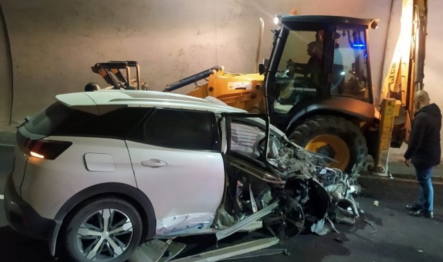 Tünel içindeki kazada 1 kişi yaralandı