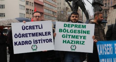 Ücretli öğretmenlerden 'kadro' talebi: Deprem bölgesinde çalışmaya hazırız