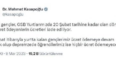 Üniversite öğrencilerinin yurt ücretleri iade edilecek
