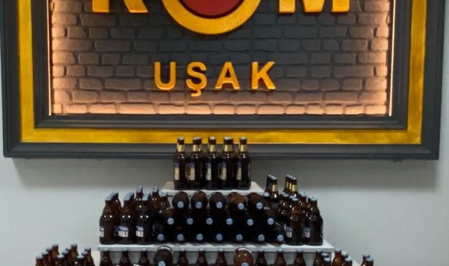 Uşak'ta 159 şişe kaçak alkol ele geçirildi