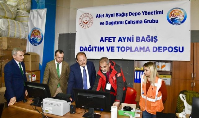 Vali Pehlivan, AFAD Lojistik Merkezinde incelemelerde bulundu