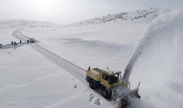 Yozgat'ta kar nedeniyle 15 köy yolu ulaşıma kapandı