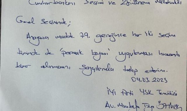 YSK'dan 'parmak boyası' kararı