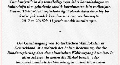 Almanya Büyükelçiliği'nden 'seçim sandığı' açıklaması