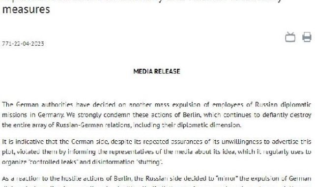 Almanya'nın Rus diplomatlara yönelik kararına Rusya'dan misilleme