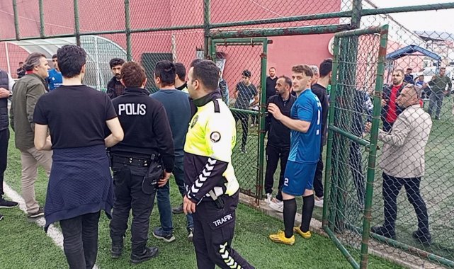Amatör maçta ortalık karıştı