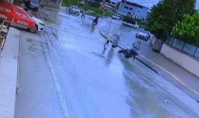 Anne ve çocuğunun ölümden döndüğü anlar kamerada