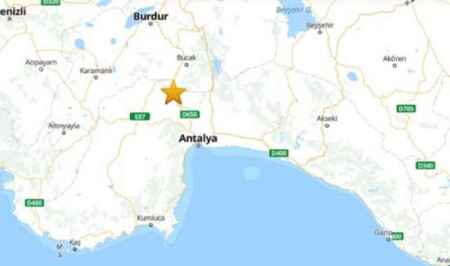 Antalya'da 4.1 büyüklüğünde deprem