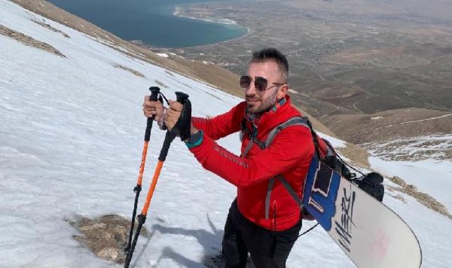 Artos Dağı'nda snowboard