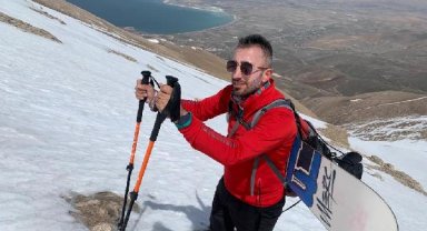 Artos Dağı'nda snowboard