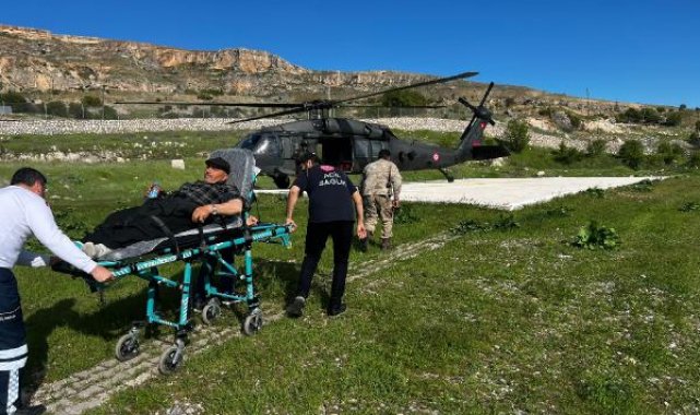 Askeri helikopter, kalp krizi geçiren hasta için havalandı