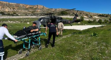 Askeri helikopter, kalp krizi geçiren hasta için havalandı