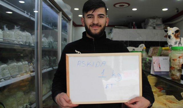 Askıda ekmeğin, yemeğin ardından Bayburt'ta bir ilk: 'Askıda et'