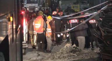 Avcılar'da iş merkezinin inşaatında beton kalıplar çöktü; 5 işçi göçük altında kaldı