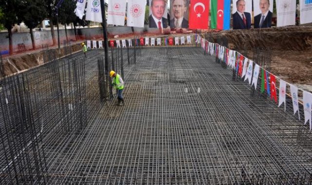 Azerbaycan'ın yapacağı 1000 konutun temeli atıldı