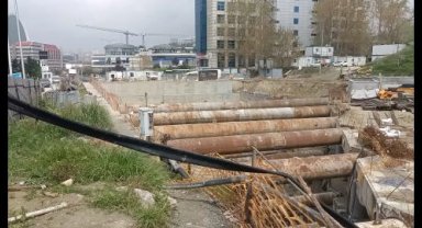 Bağcılar'da metro inşaatında iş kazası