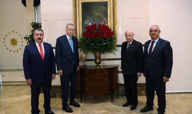 Bahçeli, Destici ve Aksakal'dan Erdoğan'a 'geçmiş olsun' ziyareti