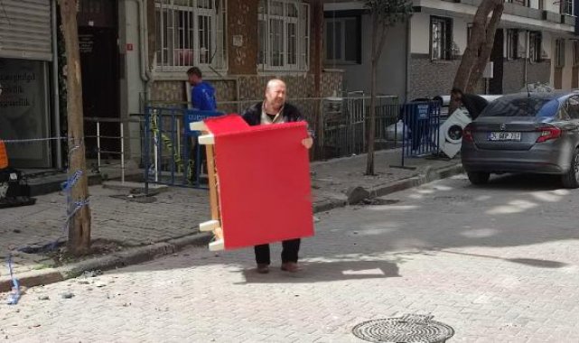Bahçelievler'de yıkılan binanın bitişiğindeki 2 bina için de yıkım süreci başladı