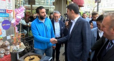 Bakan kurum Kartal'da seçim çalışmalarına devam etti