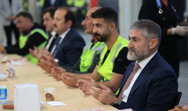 Bakan Nebati Akkuyu Nükleer Santralini gezdi, işçilerle iftar yaptı