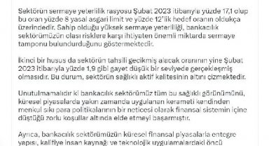 Bakan Nebati: Bankacılık sektörümüz son derece sağlıklı