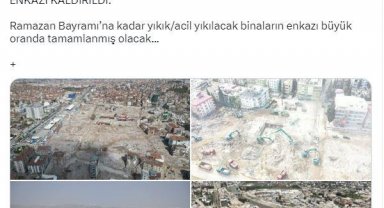Bakan Soylu: Enkaz kaldırma çalışmalarının yüzde 70'i tamamlandı