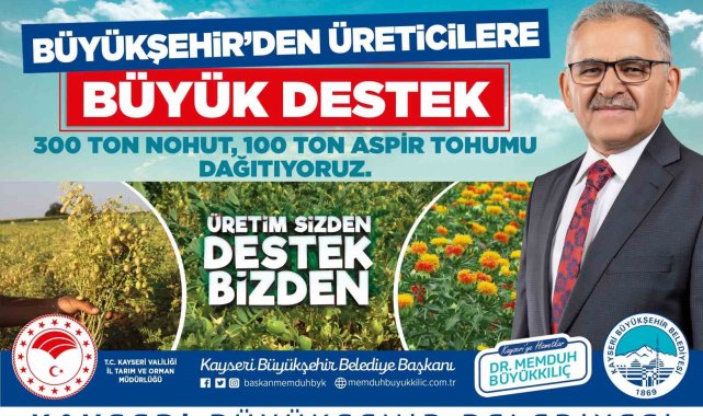 Başkan Büyükkılıç: "16 ilçemize 400 ton tohum dağıtıyoruz"