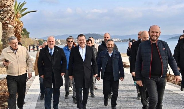 Başkan Yücel Yılmaz Erdek Çuğra Sahil çalışmalarını inceledi