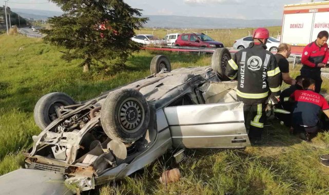 Bayram ziyaretinden dönen ailenin aracı takla attı: 1'i ağır 3 yaralı