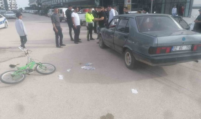 Bisiklet ile otomobil çarpıştı: 1 yaralı