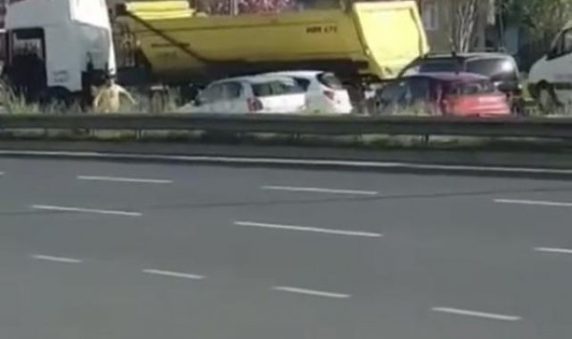 Çekmeköy'de otomobil sürücüsüne sopayla saldıran hafriyat kamyonu şoförü yakalandı