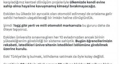 Cumhurbaşkanı Erdoğan: Ev sahibi olma hayaline kavuşmamış kimseyi bırakmayacağız