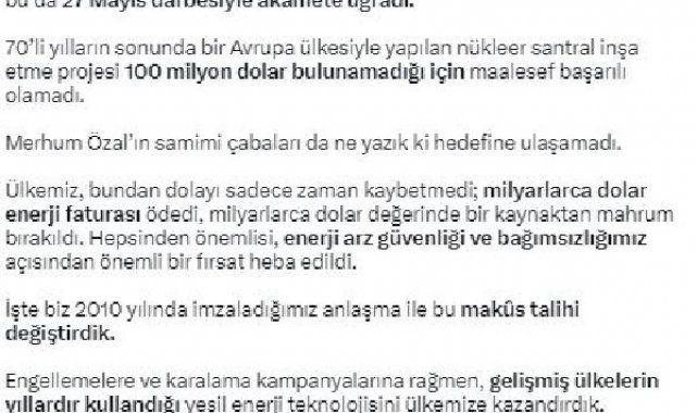 Cumhurbaşkanı Erdoğan: Nükleer santralimizin en büyük faydasını gençlerimiz görecek
