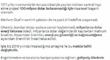 Cumhurbaşkanı Erdoğan: Nükleer santralimizin en büyük faydasını gençlerimiz görecek