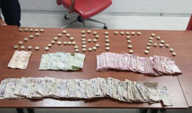 Dilencinin üzerinden bin 505 lira çıktı