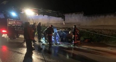 Direğe çarpan otomobilin sürücüsü öldü