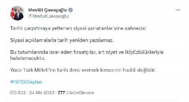 Dışişleri'nden '1915 olayları' tepkisi